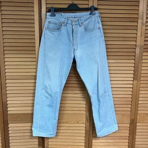501 Levi's Men's Sky Blue Straight Jeans